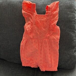 NWT HABITUAL girl coral romper 18 months